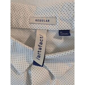 Artefact Interval Stretch Poplin Long‎ Sleeve Shirt White Dot Geometric size XL
